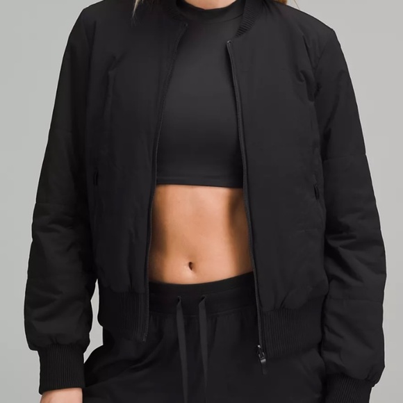Lululemon Non-Stop Bomber Jacket, Black, Size 8, NWT - Picture 1 of 7